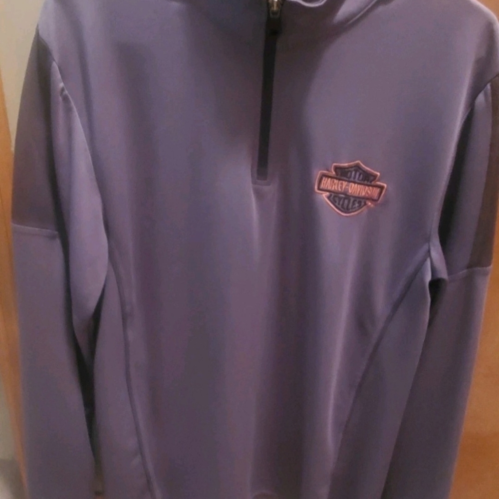 Harley-Davidson Gray Quarter-Zip Pullover Mens Size M
